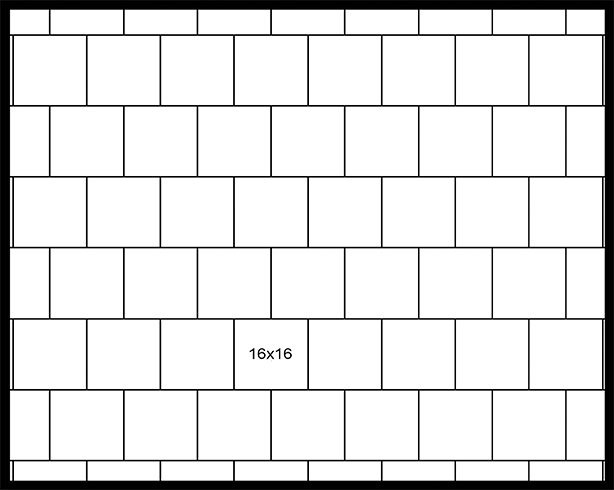 16X16 Staggered Running Bond 16X16 Staggered Running Bond