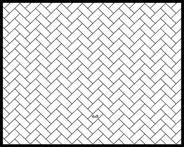 4x8 45° Herringbone