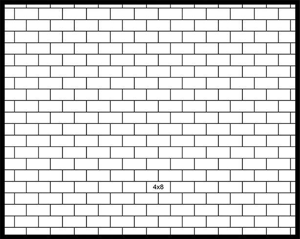 4×8 Staggered Running Bond 4x8 Staggered Running Bond